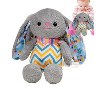 Sghtil Bunny di Pasqua in peluche, giocattolo animale in peluche, giocattolo di peluche di Huggable Bunny coniglietto pasquale, forniture di Pasqua, decorazioni da tavolo, design a righe che