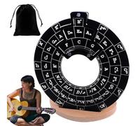 Sghtil Cerchi per chitarra della quinta ruota, ruota per accordi per melodia in lega di alluminio - Robusta per accordi su disco di teoria musicale per chitarra | Circoli precisi delle quinte