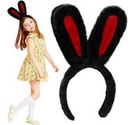 Sghtil Cerchietti per capelli con orecchie da coniglietto per adulti, per cosplay e cosplay, in peluche, per donne, ragazze e ragazzi