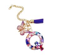 Sghtil Ciondolo a forma di lettera per, ciondolo a forma di con farfalla e, ciondolo moderno alla per zaino, gioiello per scuola, lavoro, escursioni all'aperto