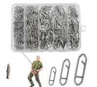 Sghtil Clip rapide, grande quantità di clip rapide per esche di - Connettori Crankbait in acciaio per acqua e acqua salata nel fiume lago e nella diga