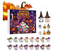 Sghtil Conto alla rovescia per Halloween tema fantasma, calendario di Halloween 2025, ornamento acrilico 2D decorazione per le vacanze per ragazzi ragazze adulti albero festa