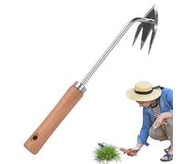 Sghtil Diserbatore manuale - Accessorio per giardinaggio con 3 denti, manici ergonomici a 3 denti robusti per rimuovere le erbe nei giardini e nel cortile