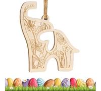 Sghtil Elefante dell'amicizia, ornamento in legno a forma di elefante, con biglietto di storia, decorazione stagionale per donne tribù, ciondolo per auto