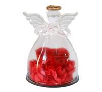 Sghtil Eterno Regalo Donna, Fiori Eterno Angelo Figura in Una Cupola di Regalo per Mamma, Eterno sotto Campana, Angelo Decorazione, Regalo Natale San