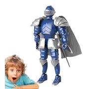 Sghtil Figura medievale di azione, figure mobili, collezione Knight Collection 3D stampata su tutto il corpo, squisita statua medievale, decorazione da scrivania, personaggio da collezione per