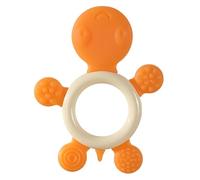 Sghtil Giocattoli per dentizione per i più piccoli, caricatura Turtle Teether, giocattolo in silicone morbido per il bambino, sviluppo precoce mascella lecca-lecca anti-goccia anello