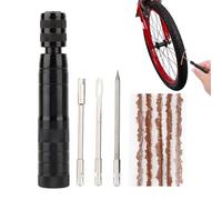 Sghtil Kit di riparazione di cerchi forati,Kit di patch per pneumatici, Kit di patch pneumatici portatile Kit tappo pneumatici per motocicletta, Kit di riparazione efficiente per pareti