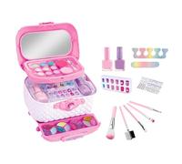Sghtil Kit di Trucco per Trucco per Ragazze | Giocattoli di Trucco lavabili - Giocattolo di travestimento delle bambole Principesse, Kit cosmetico per tutti-piccoli, accessori per Nail
