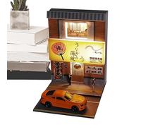Sghtil Kit per la casa in miniatura per adulti, kit di costruzione di case in miniatura, 1:64 Simulazione ristorante angolo giapponese, casa fatta a mano - kit modello artigianale a casa unico,