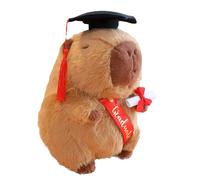 Sghtil Laurea Linda Capybara Plush - Incantevoli 2025 Capybara Toys Relled - Animale Huggable con Souvenir Memorabile per il Cappello di Dottorato per la Cerimonia della Scuola Superiore
