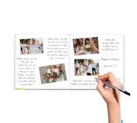 Sghtil Libro degli ospiti per shower, registro visitatori per feste di compleanno, libro degli ospiti unico, elegante libro degli ospiti per matrimoni, ricevimenti e feste di compleanno