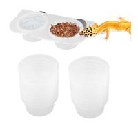 Sghtil Mangime per rettili,Ciotola per cibo lucertola | Strumenti per l'acqua facili da pulire per lucertola, serpente, tartaruga, barba, granchio eremita, terrario