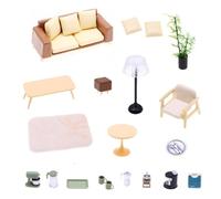 Sghtil Mobili per la casa delle bambole | Accessori per la casa delle bambole in miniatura - Decorazioni per libreria, vetrina e modelli di arredamento