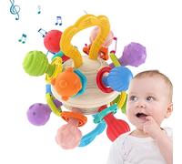 Sghtil Palline sensoriali per, giocattolo da dentizione per bambini, 6-12 mesi, giocattolo da masticare per bambini, baby ball per il battesimo o le vacanze, 0-12 mesi