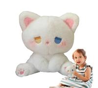 Sghtil Peluche Gatto - Peluche Animali a Forma di Gatto - Cuscino interattivo morbido per la pelle con emozioni espressive per ragazze, ragazzi, famiglie adolescenti
