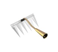 Sghtil Rastrello diserbante rinforzato - Estrattore manuale di erbe cattive - Strumento da giardino multiuso per aerare la terra e livellare il suolo, diserbo portatile