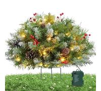 Sghtil Riempitrice per urna natalizia da esterni, illuminata, con treppiede, decorazione per feste per riunioni di famiglia, giardino, aiuole, portico