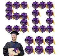 Sghtil Scatole Per La Laurea | Lotti Di Scatole Di Birrete Accademiche 2025 Con Nappe - Contenitori di Cioccolato a Forma di Cappello Decorativo per Celebrazioni 'Asilo e 'Università