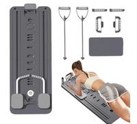 Sghtil Scheda Pilates | Macchina Per Addominali E Reformer Pilates - Attrezzo Per Allenamento Base Ripiegabile Con Fasce Elastiche Per Donne Principianti