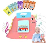 Sghtil Schede educative parlanti, giocattoli per lo sviluppo del linguaggio per bambini piccoli, macchina per carte parlanti dinosauri, carte parlanti - giocattoli educativi, giocattoli vocali