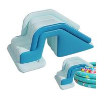 Sghtil Scivolo gonfiabile per piscina, scivolo pieghevole per piscina, antiscivolo, rampa di installazione rapida per giovani, ragazzi, ragazze, attività ricreative all'aperto, feste estive, campeggio