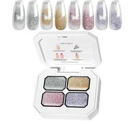 Sghtil Smalto in gel - 4 colori per pittura - Cosmetici per unghie sfumati, non è necessario lavare via per appuntamenti, feste, viaggi,