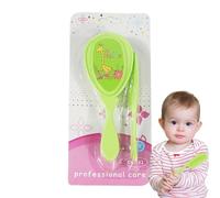 Sghtil Spazzola per capelli per set per, spazzola per bambini e pettini,Bristle Soft Hair Brush Brush Cradle Cap-Hoile Spazzole | Sicurezza Care Massage Kids Products per