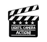 Sghtil Spilla per film, spilla a sonaglio, spilla in metallo per bambini, adulti, amanti del film, vestiti, borse e per cordini, Siehe Beschreibung, Zinco, Vedi descrizione