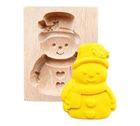 Sghtil Stampino per biscotti in legno, Babbo Natale, utensile da cucina, scolpito per biscotti di Natale, utensili da forno, per torte, dolci, dolci, dolcetti, feste, feste, casa, cucina, ristorante