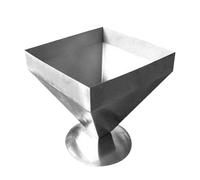 Sghtil Stampo a piramide in acciaio inox, a forma di piramide, riutilizzabile, resistente al calore, per dessert, torte, riso, pasticcini cinesi, Zongzi, insalate fredde