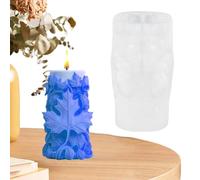 Sghtil Stampo cilindrico in silicone 3D a forma di foglia d'acero, stampo in silicone a forma di foglia d'acero, facile da rilasciare, design riutilizzabile, antiaderente, decorazioni per la casa