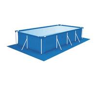 Sghtil Tappetino per piscina 445 x 254 cm Fuori Terra Tappetino protettivo Blu Impermeabile Pieghevole Protezione Pavimento Piscina Rettangolare Piscine