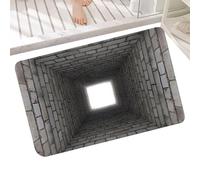 Sghtil Tappeto con foro 3D, 80 x 50 cm, decorazione divertente e antiscivolo, tappeto 3D, illusione ottica, per ingresso soggiorno, camera da, corridoio, compleanno, festa del ringraziamento