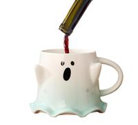 Sghtil Tazza da caffè a forma di fantasma, 460 ml, in porcellana, tazze da tè in ceramica, per Halloween, con manico, per caffè, cucina, sala da pranzo, soggiorno, studio