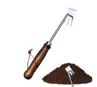 Sghtil Utensile manuale per l'artiglio del giardino, strumento per la rimozione ' a tre denti, dispositivo per il cortile nel cortile