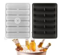 Sghtil Vassoio in silicone per congelatore, stampo cilindrico in silicone a riempimento rapido, stampo a 5 cavità per whisky e altre bevande