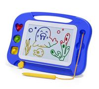 SGILE Lavagna Magnetica per Bambini, lavagnetta cancellabile Colorata con Penna Magnetica, Lavagna Magica con Tre timbri, Regalo di Compleanno, Giocattolo educativo per Bambini, Blu