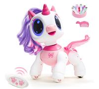 SGILE Unicorno Bambina Regalo per Bambina 3 3 4 5 6 7 Anni, Telecomando Robot Sensore di Gesto Intelligente Danza Musica Occhi LED Giocattoli, Rosa