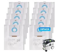 Sgizoku 496187 Sacchetto filtro per aspiratore Festool CT 26, CTL 26E, CTM 26 E, CTL 26 E AC, CTM 26 E AC, CTL 26 E AC RENOFIX serie Cleantec, sacchetti per aspirapolvere Festool SC FIS-CT 26/5
