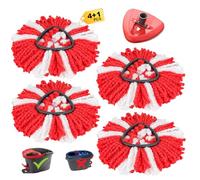 Sgizoku 5 testine di ricambio per mocio Vi-ledar Turbo Smart Mop, rivestimento di ricambio per Turbo Spin EasyWring e Clean Turbo