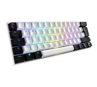 SGK50 S4 tastiera Wireless a RF + USB QWERTY Portoghese Bianco, Tastiera da gioco bianco/Nero, 60%, Wireless a RF + USB, QWERTY, LED RGB, Bianco