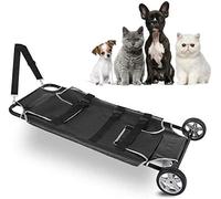 SGKOMN Animale Domestico, barella da Trasporto per Cani, barella di Emergenza per Cani di Grossa Taglia, Carrello di Emergenza con Ruote, barella di Salvataggio per Animali Anti