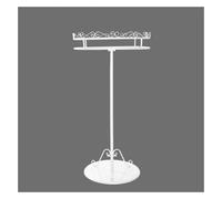 SGKOMN Espositori per Indumenti, espositori rotanti per Abiti, Appendiabiti Rotondi con Coperchio, scaffale Portatile per Abiti per camere da Letto, scaffale Centrale per Negozi, White-60x135cm