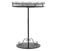 SGKOMN Espositori per Indumenti, espositori rotanti per Abiti, Appendiabiti Rotondi con Coperchio, scaffale Portatile per Abiti per camere da Letto, scaffale Centrale per Negozi, Black-60x135cm