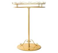SGKOMN Espositori per Indumenti, espositori rotanti per Abiti, Appendiabiti Rotondi con Coperchio, scaffale Portatile per Abiti per camere da Letto, scaffale Centrale per Negozi, Gold-60x135cm