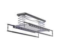 SGKOMN Stendibiancheria elettrico a soffitto, silenzioso, ideale per interni, perfetto per jeans, con 20 fori per appendere i vestiti, salvaspazio, bianco, soluzione di asciugat, Gray-One Size