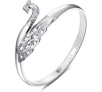 SGLDXQVZJHM Bracciale rigido classico con catena, bracciale da donna in argento sterling 999 con intagli vuoti, gioielli con fenice, regali di compleanno for le sorelle