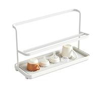 Sgocciolatoio per Bottiglie Organizzatore Antiscivolo a 2 Livelli con | Scolabottiglie per Borracce per Stoviglie Bicchieri Cucina Camera Ufficio Scrivania