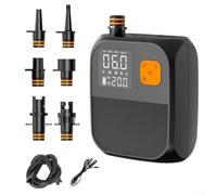 Sgonfiatore elettrico per gonfiaggio ad aria ricaricabile | 25PSI Max Pressure Digital Screen LED per la torcia Per Tenda per kayak per tavola da surf Piscina Zattera 8000mAh Lunga